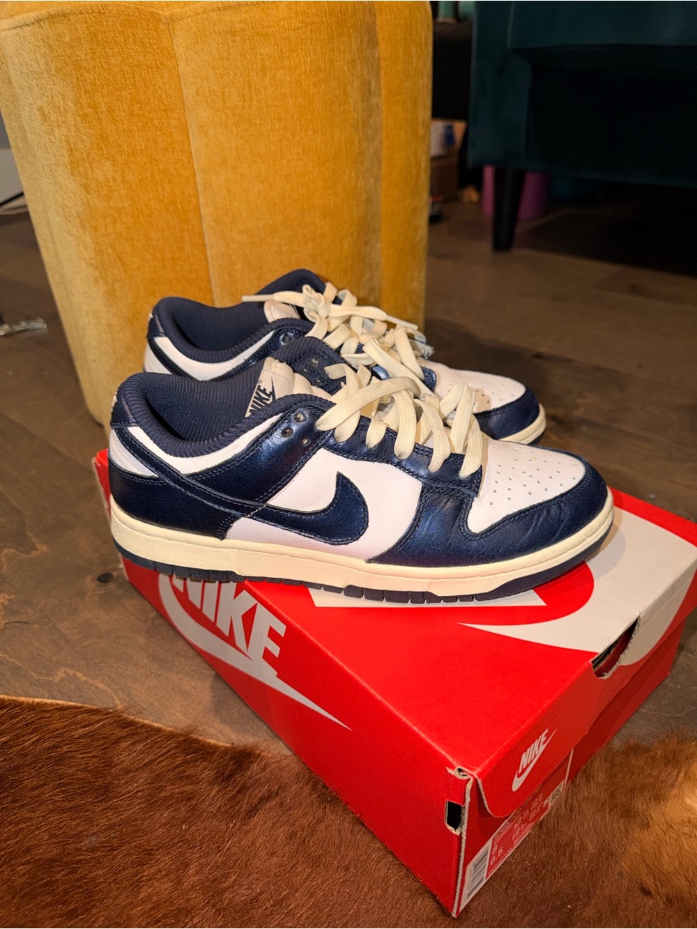 Nike Dunk Low Navy White Sneakers